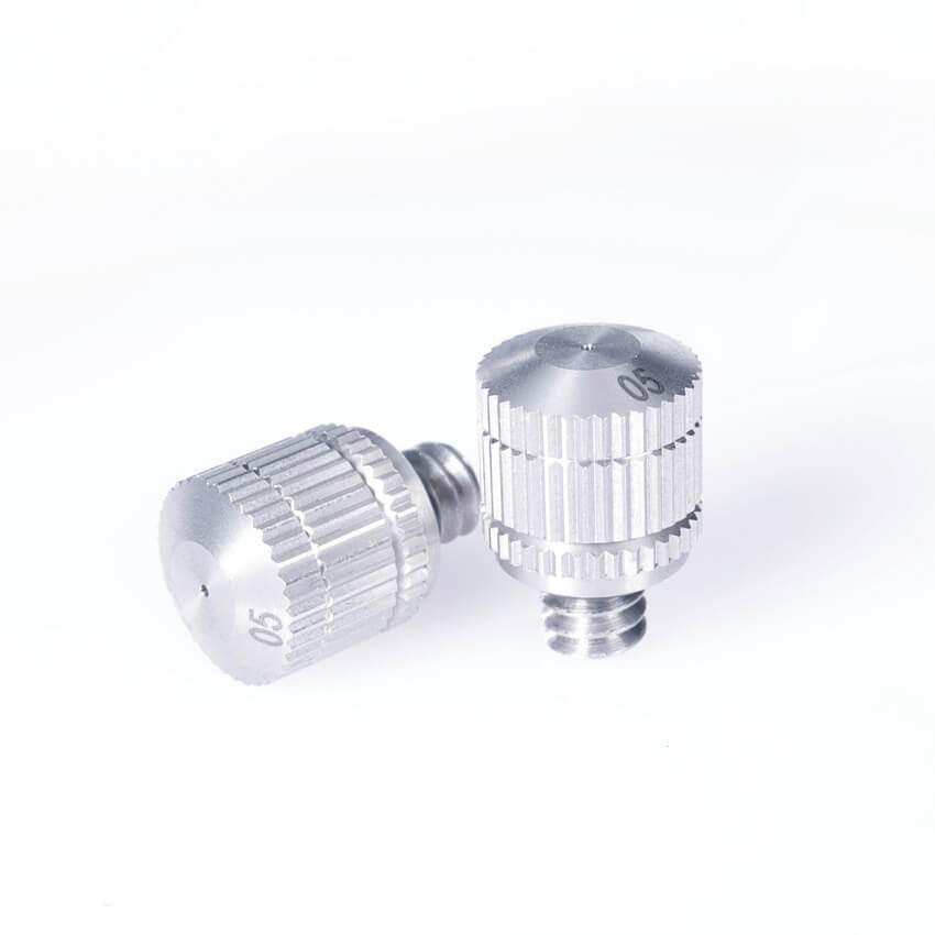 low pressure misting nozzle 0.020in (0.5mm) orifice 12/24 thr