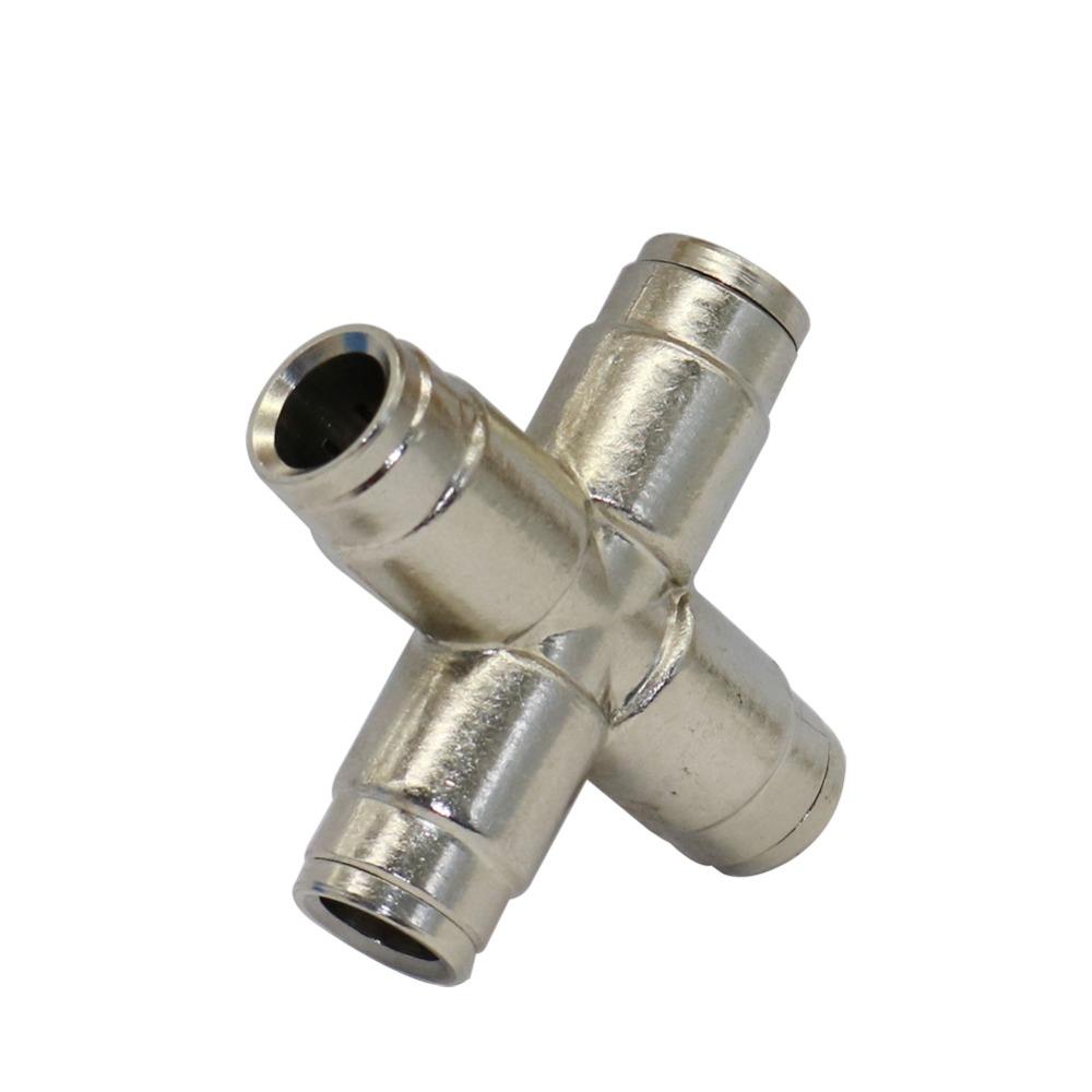 stainless steel quick coupling slip lock 4-way quick connector for misting system