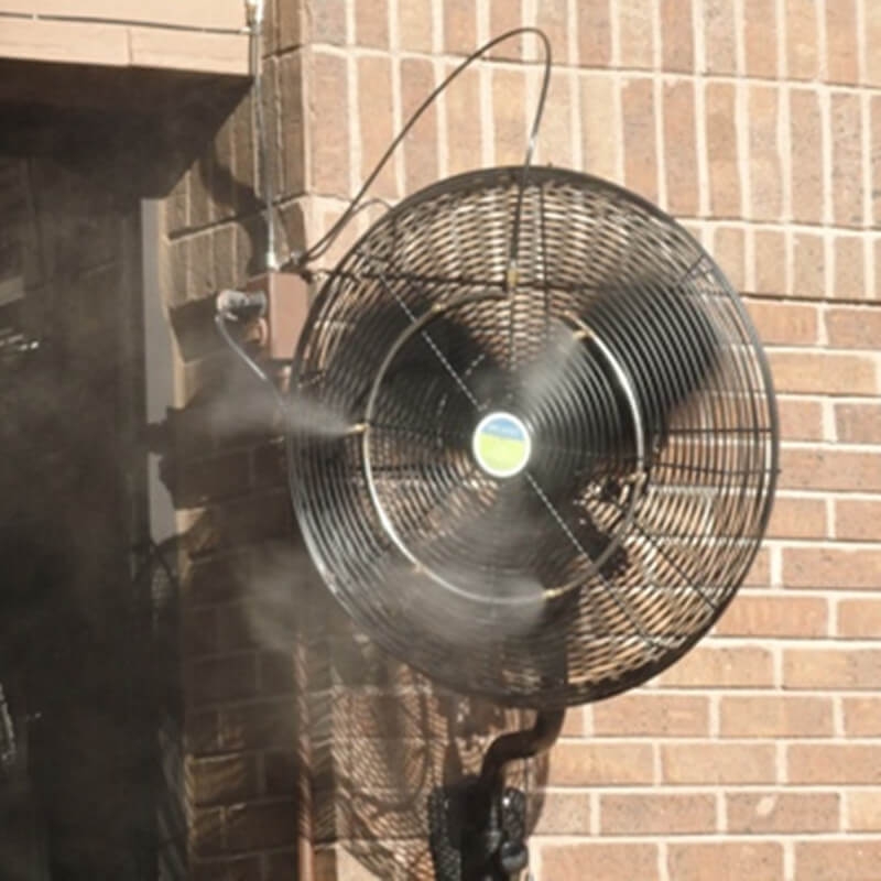 What is the misting cooling fan and it application? 