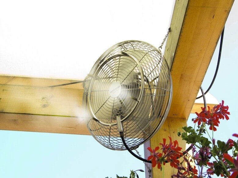 What is the misting cooling fan and it application? 