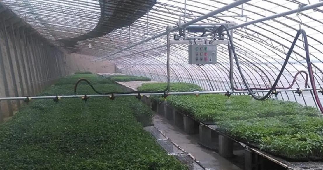 Greenhouse humidifying misting system
